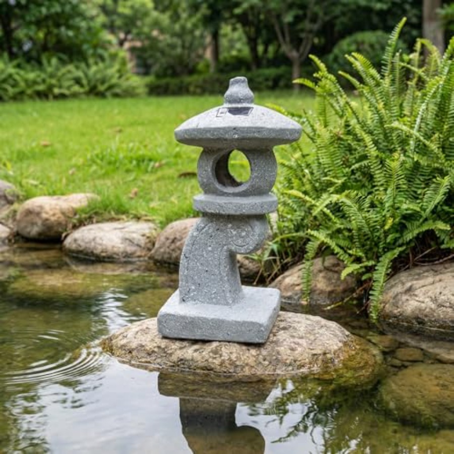 Outdoor Lighting Japan - Lampe solaire LED 14'' haute, style