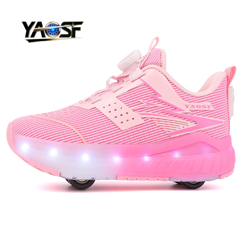 Outdoor Lighting Effects - Chaussures LED à 4 roues pour