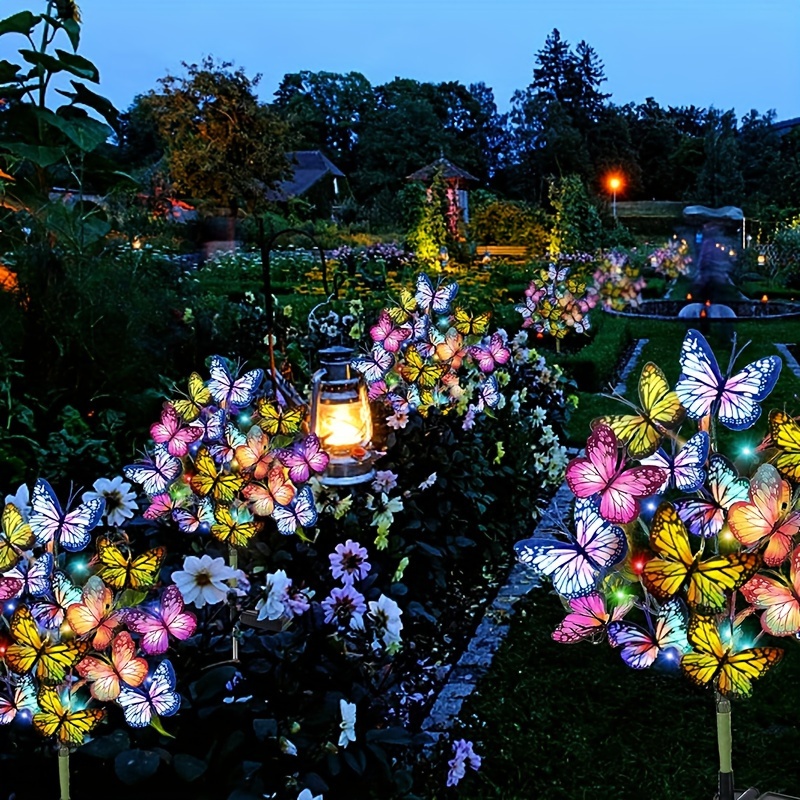 Outdoor Lighting Effects - Le jardin solaire de papillon de