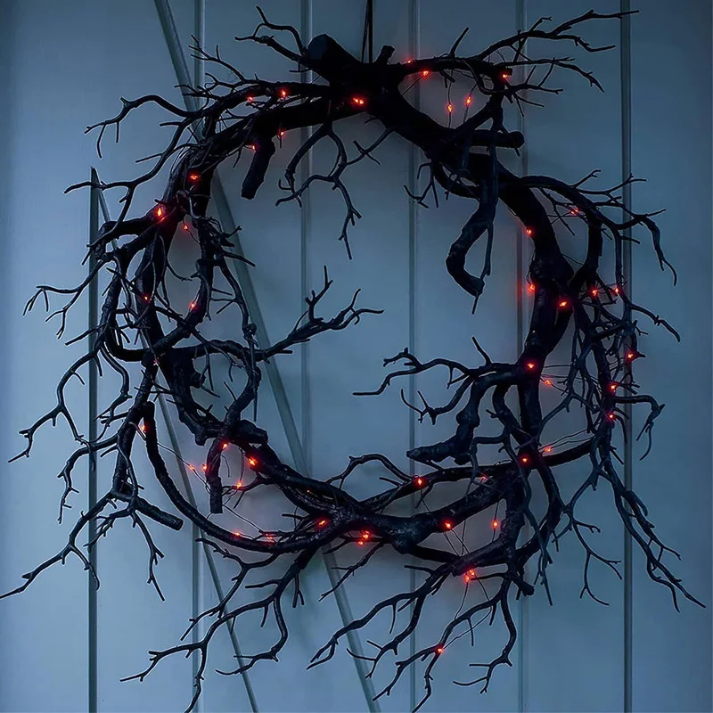Outdoor Lighting Effects - Couronne de Décoration d'Halloween avec Lumières