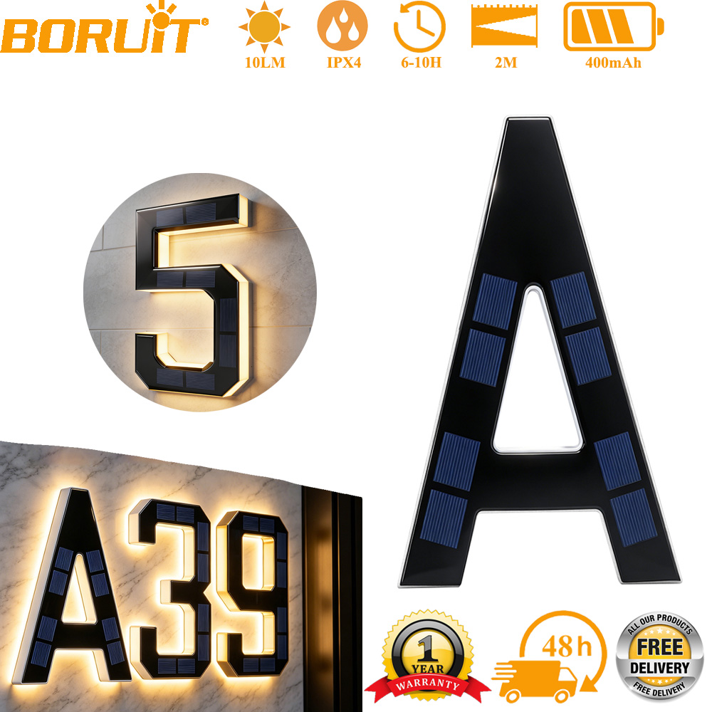 Outdoor Lighting For Front Of House - Lampes solaires pour numéros de maison