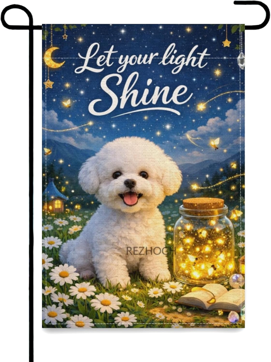 Outdoor Lighting For Your Yard - Drapeau de jardin amusant Bichon Frise