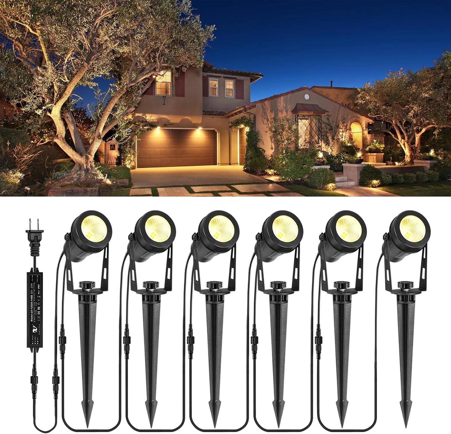 Outdoor Lighting Low Voltage - Paquet de 6 lumières paysagères basse