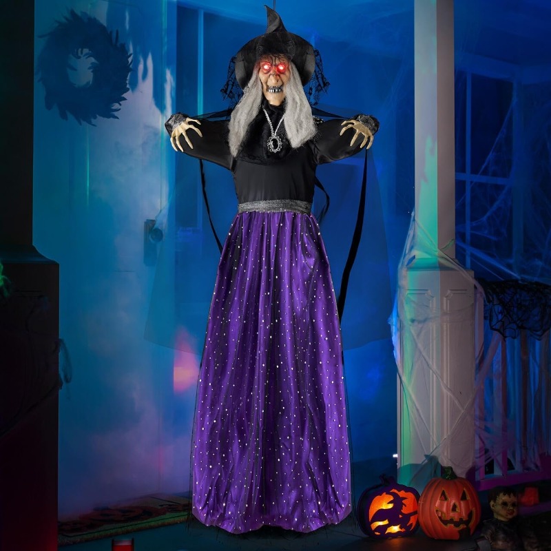 Outdoor Lighting For Front Of House - Décorations d'Halloween animées de 47 pouces,