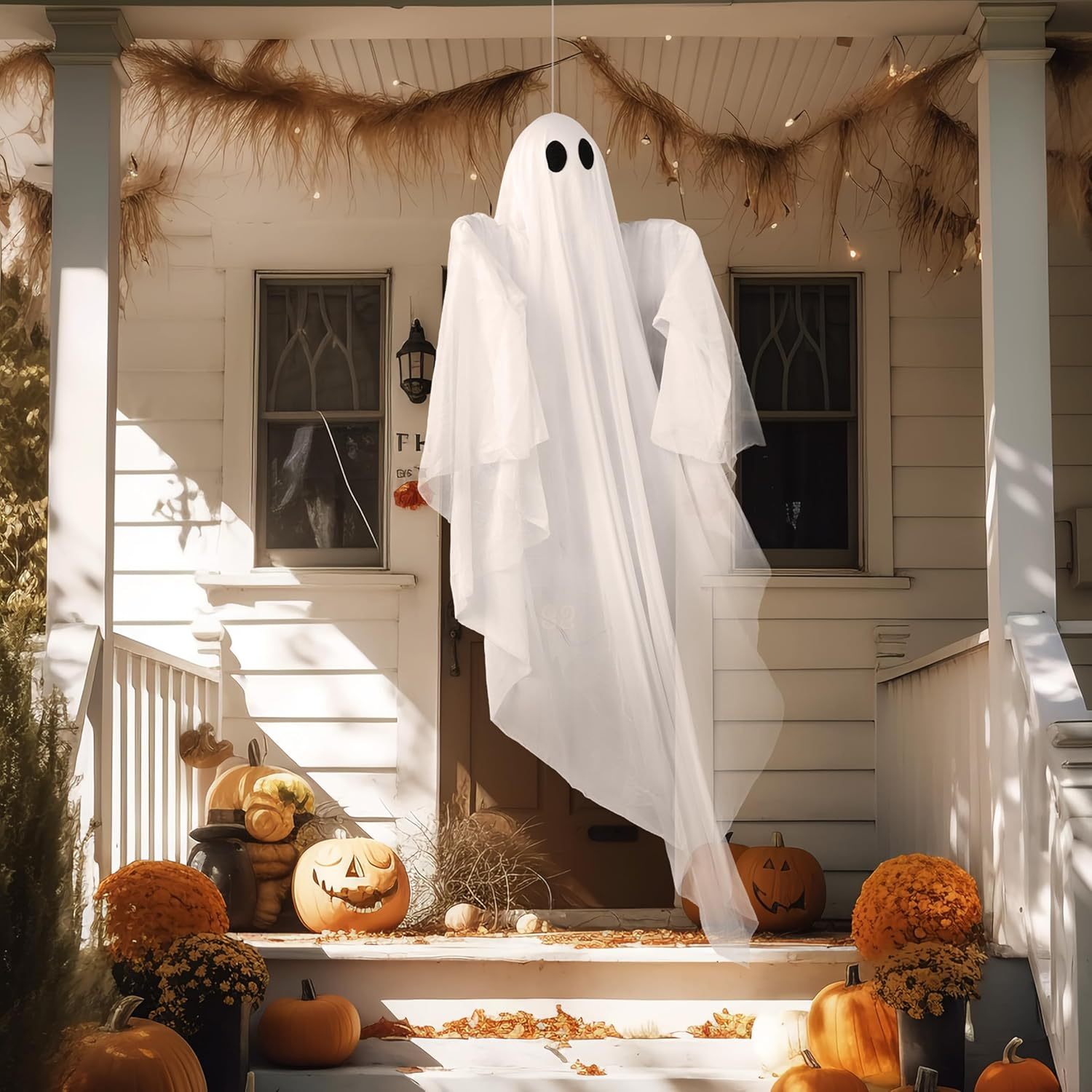 Outdoor Lighting Effects - Fantôme lumineux suspendu pour Halloween avec