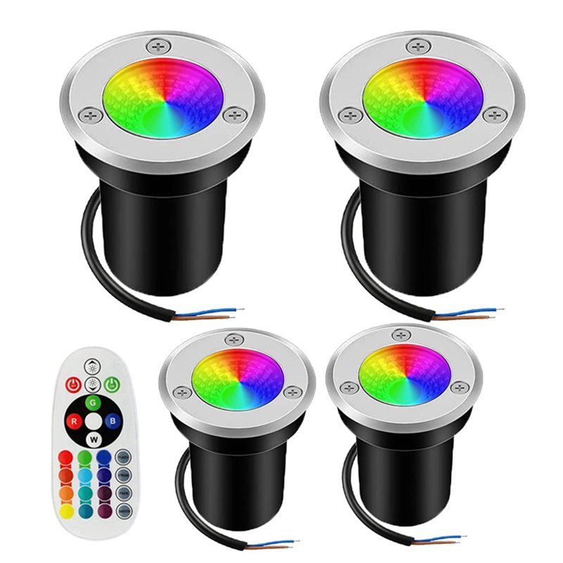 Outdoor Lighting Low Voltage - 【NOUVEL AN】 Lumière encastrée RGBW 12V