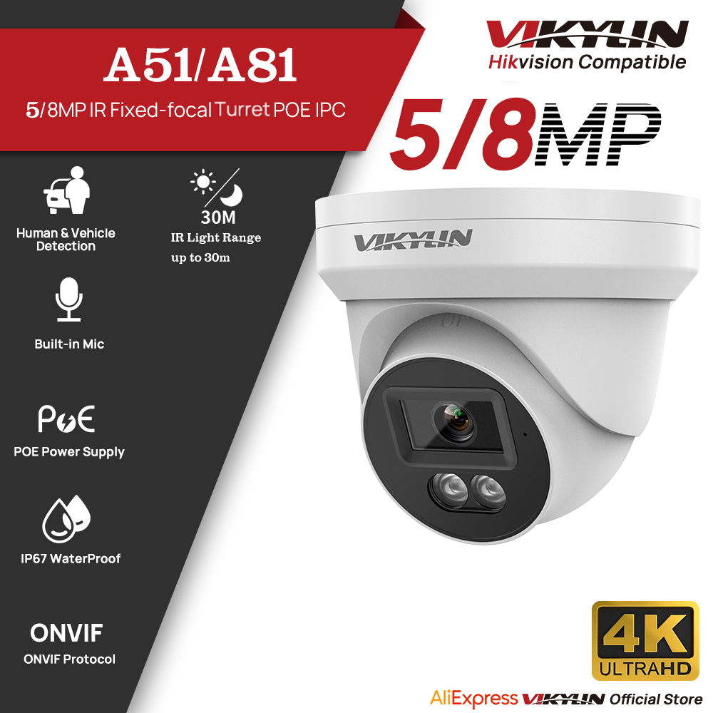 Outdoor Lighting Mains Powered - Caméra de sécurité IP HD VIKYLIN