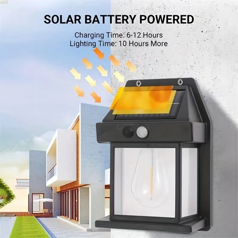 Outdoor Lighting For Front Of House - Lampe murale LED solaire extérieure étanche,