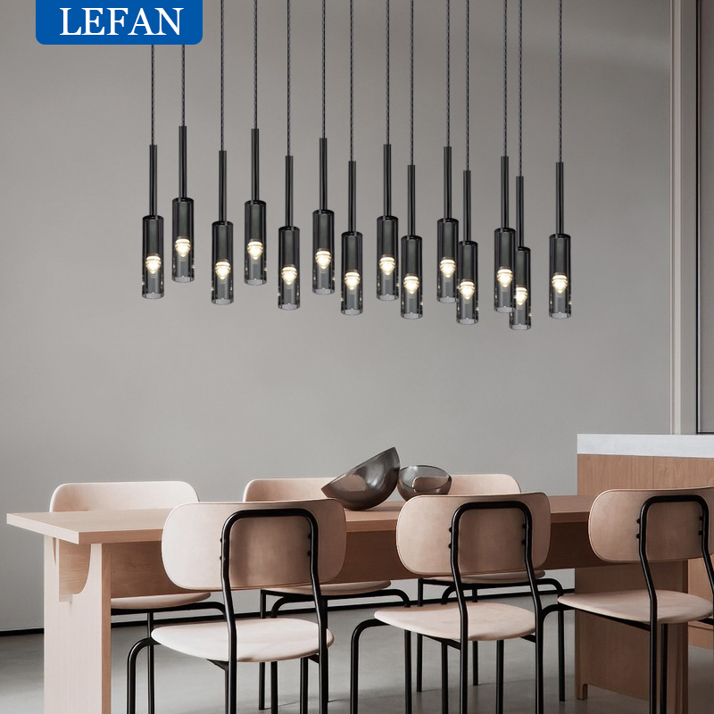 Moderne cuivre LED verre long  - Outdoor Lighting Pendant avis et prix