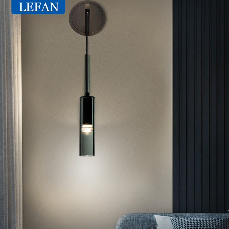 Moderne cuivre LED verre long  - Outdoor Lighting Pendant avis et prix