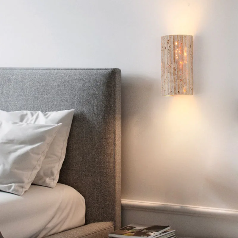 Lampe murale en pierre de trav - Outdoor Lighting For Front Of House avis et prix