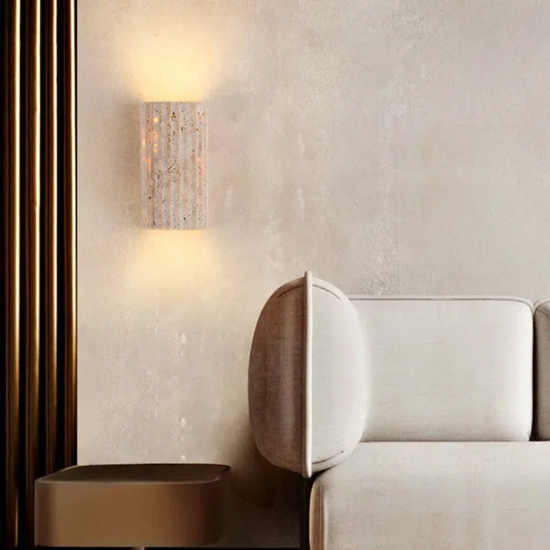 Lampe murale en pierre de trav - Outdoor Lighting For Front Of House avis et prix