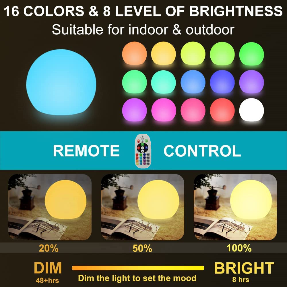 Boule lumineuse LED Rechargeab - Outdoor Lighting Effects avis et prix