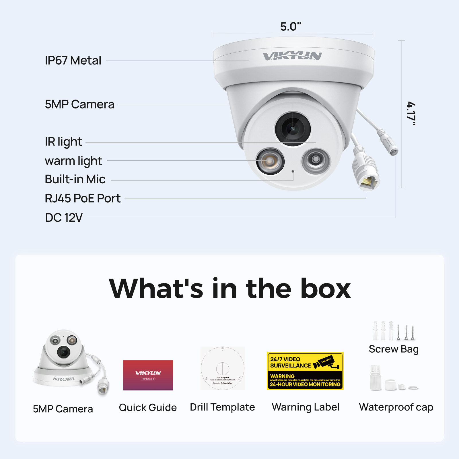 Caméra IP intelligente VIKYLIN - Outdoor Lighting Mains Powered avis et prix