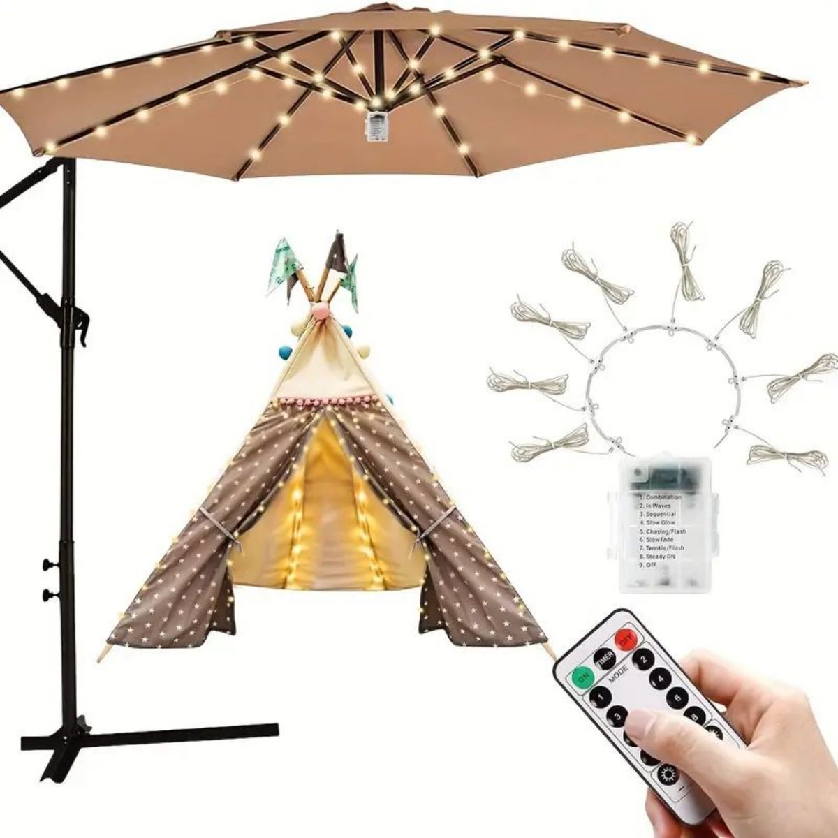 Éclairez votre parapluie de co - Outdoor Lighting For Your Yard avis et prix