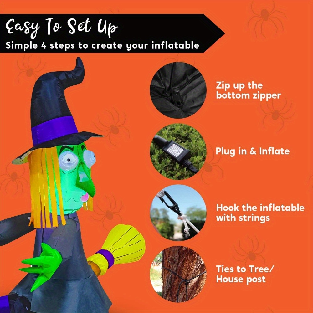 Sorcière gonflable d'Halloween - Outdoor Lighting Effects avis et prix