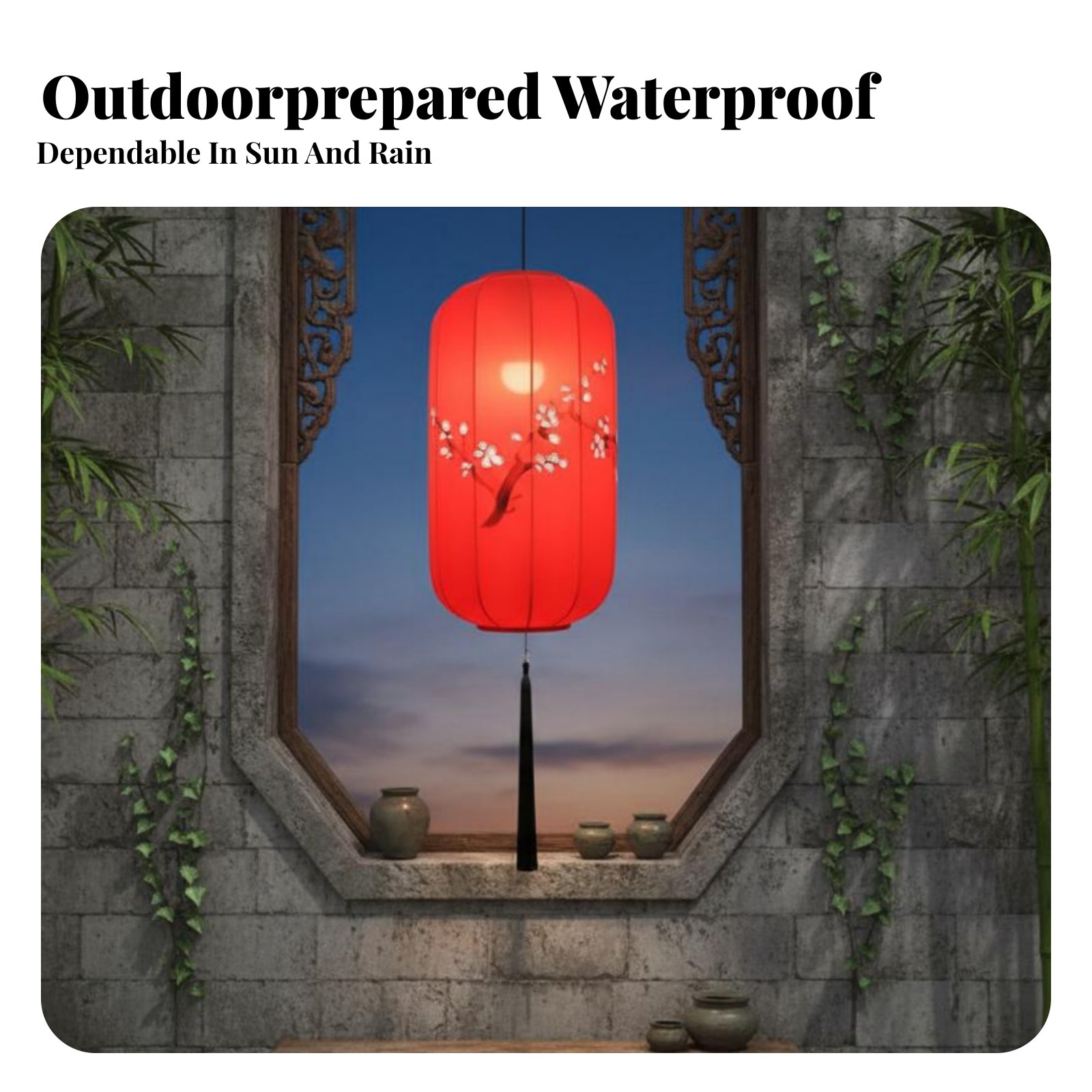 Lanterne chinoise peinte à la  - Outdoor Lighting Event avis et prix
