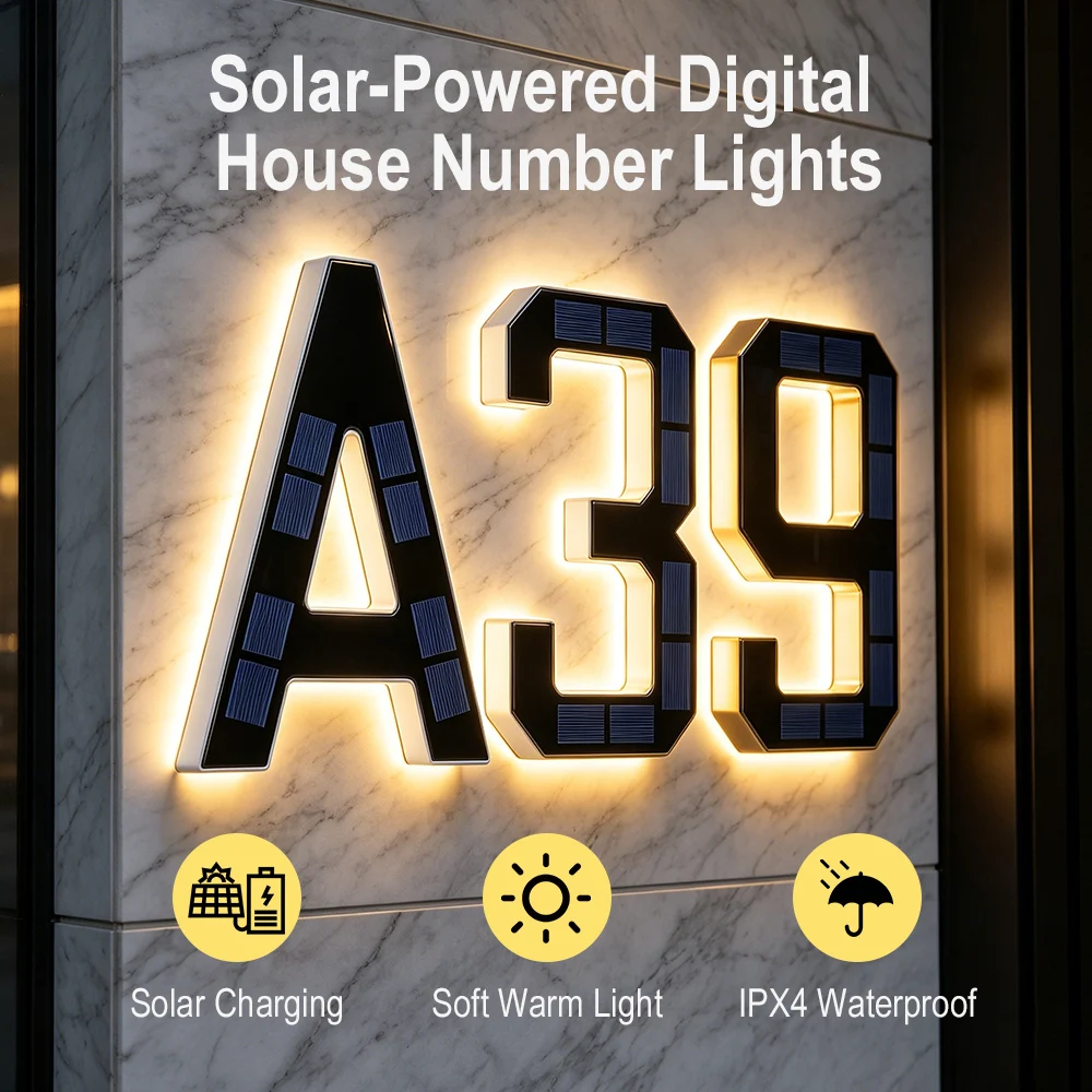 Lampes solaires pour numéros d - Outdoor Lighting For Front Of House avis et prix