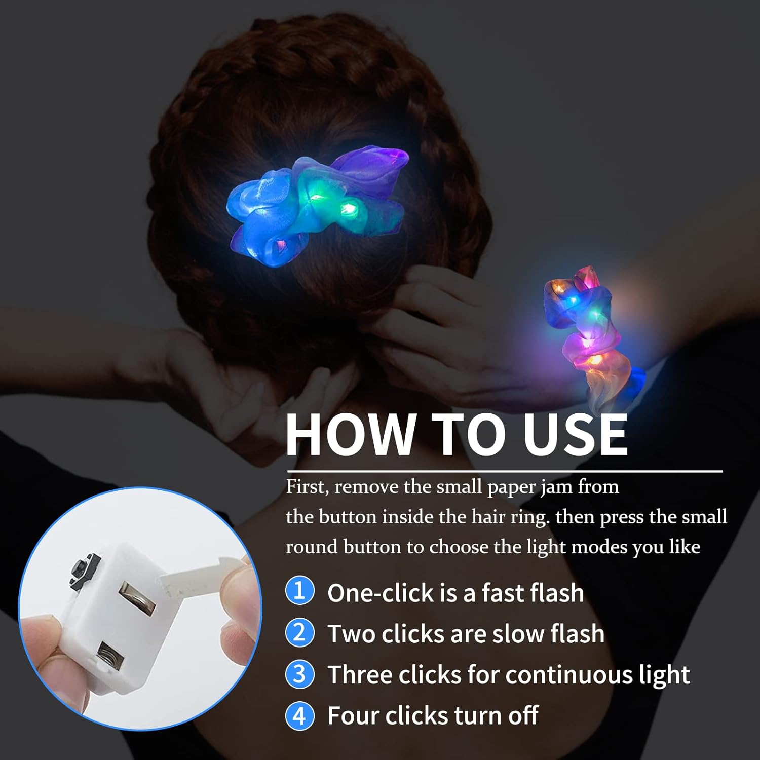 6 pièces de scrunchies LED lum - Outdoor Lighting Effects avis et prix