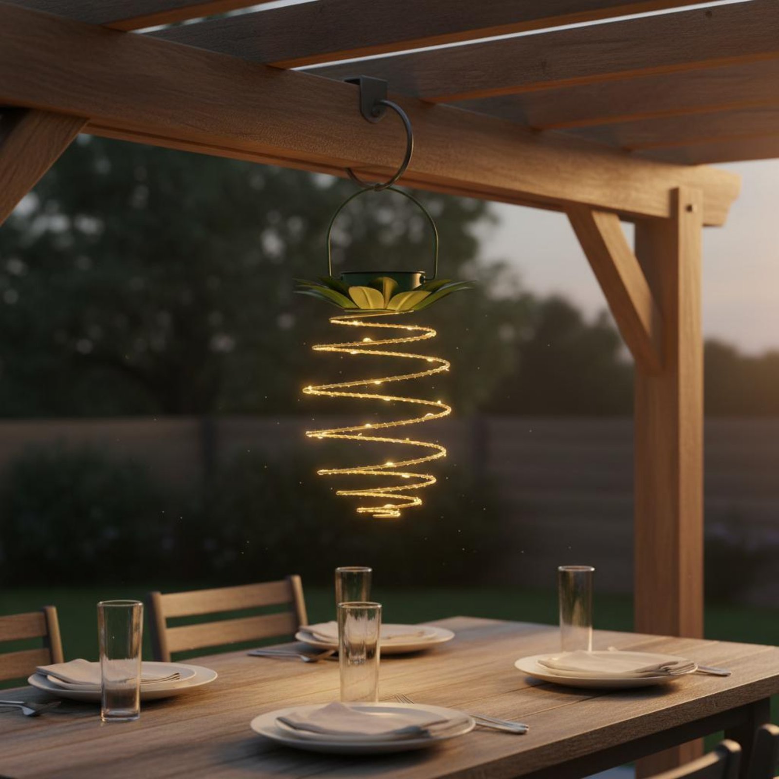 Lampe solaire en forme d'anana - Outdoor Lighting And Decor avis et prix