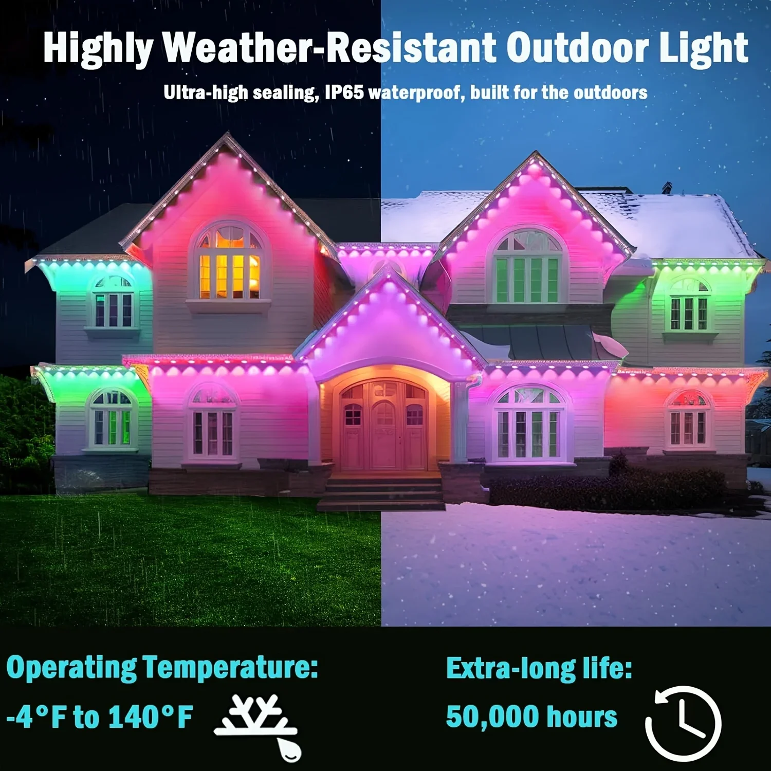 300FT avant-toit permanents LE - Outdoor Lighting For Front Of House avis et prix