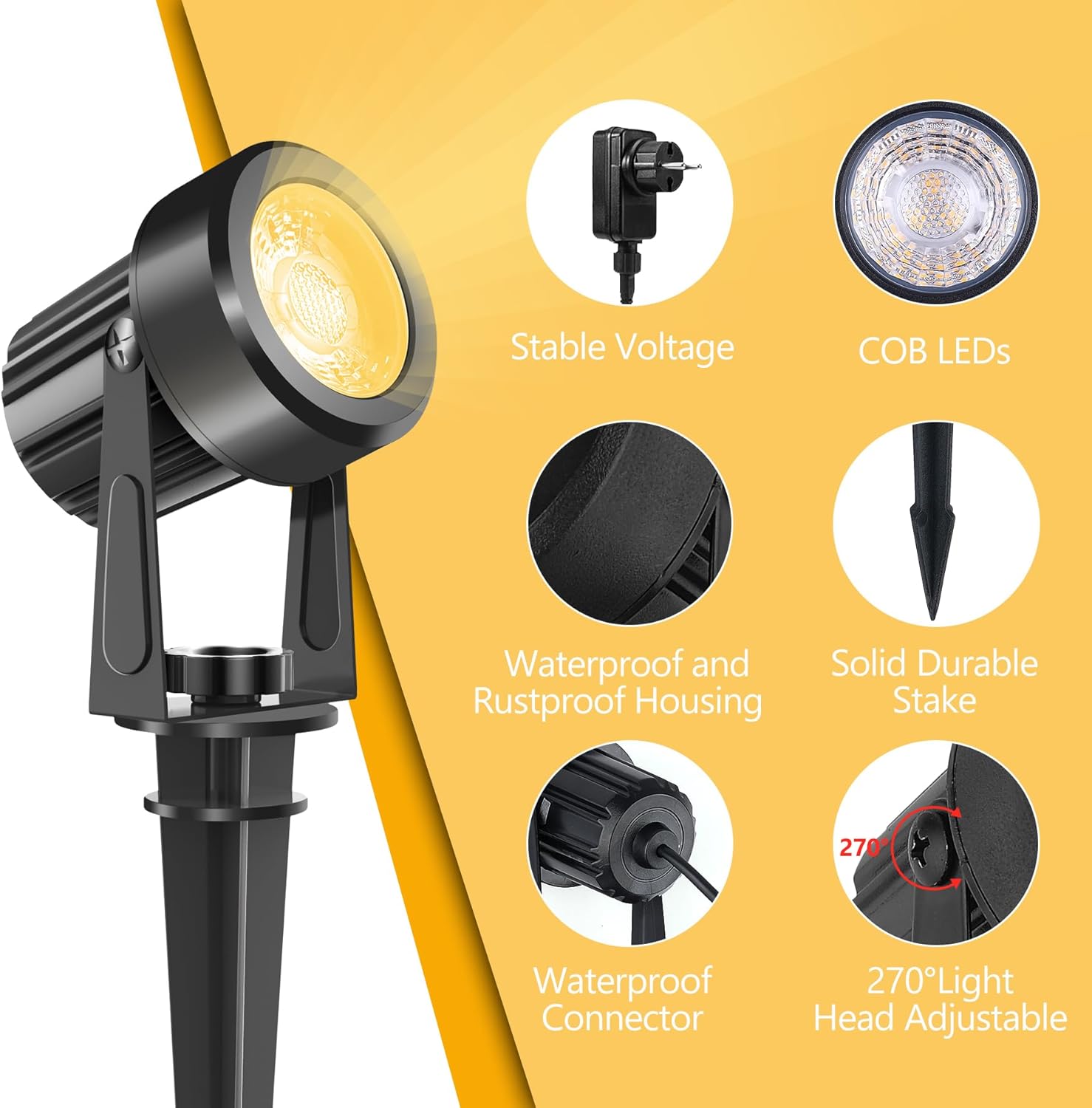 4/6/8 LEDS 3000K projecteur ex - Outdoor Lighting Low Voltage avis et prix