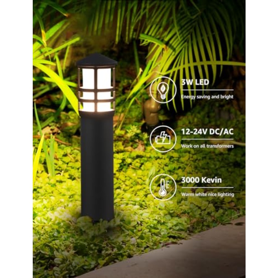 Lot de 4 lampes de chemin à ba - Outdoor Lighting Low Voltage avis et prix