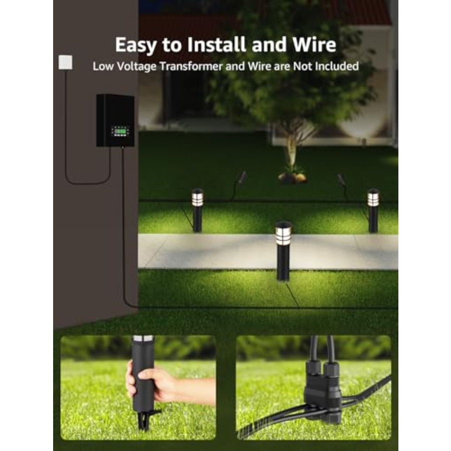 Lot de 4 lampes de chemin à ba - Outdoor Lighting Low Voltage avis et prix